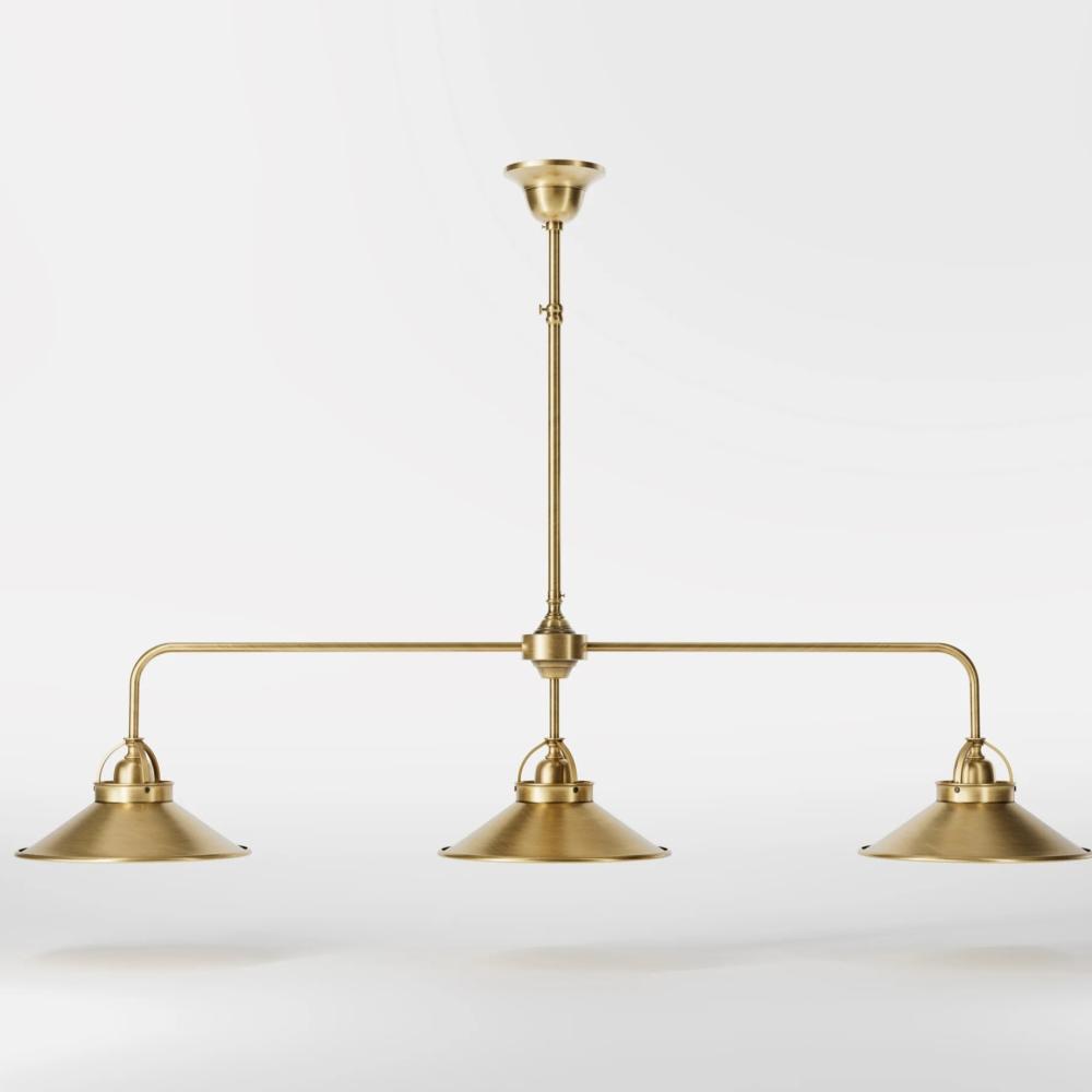 mosadzne stredomorsky lustre biliardova lampa nastavitelna vyska svietidlo osvetlenie prisvitok zlate country vintage.jpg